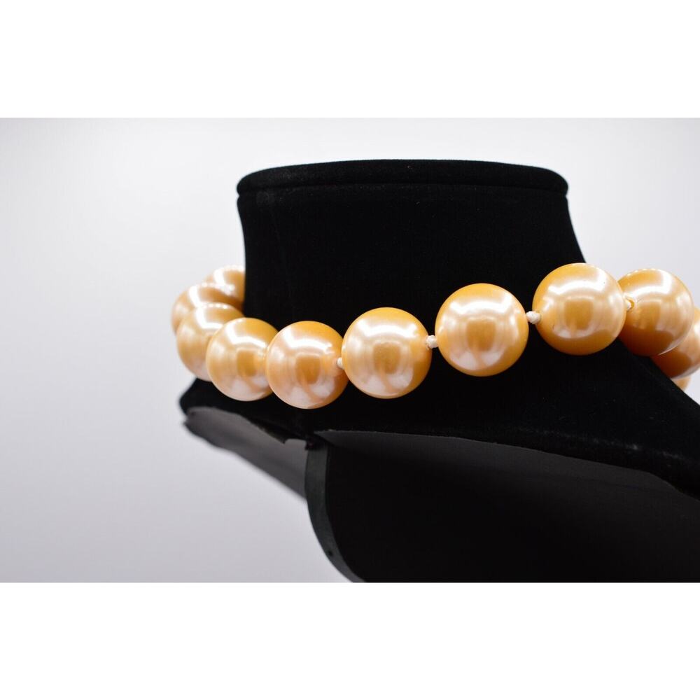 Givenchy Vintage Runway Logo Choker Necklace Chunky Pearl Bold NOS 1980s BinN - Picture 8 of 12